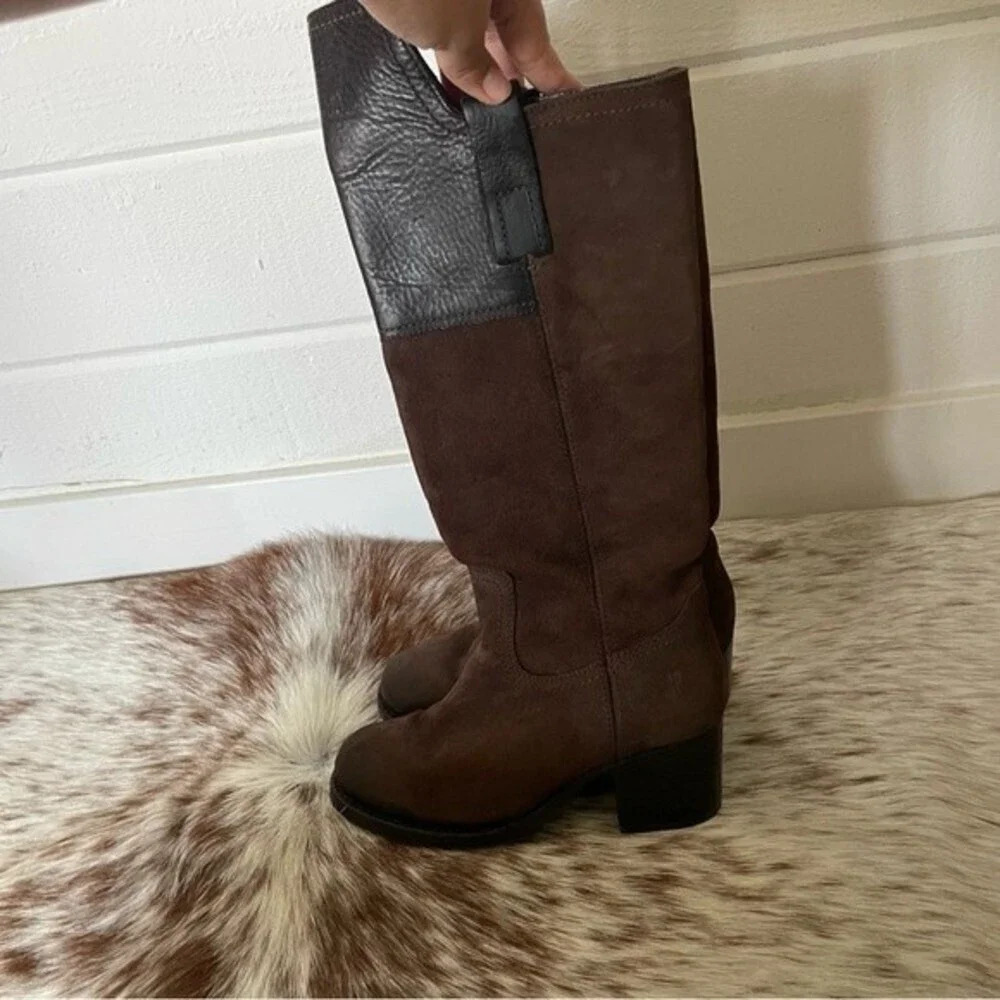 FRYE AUTUMN SHIELD TALL WOMEN’S SUEDE SLIP ON CASUAL DRESS BOOT-SIZE 5.5 B - Picture 14 of 16